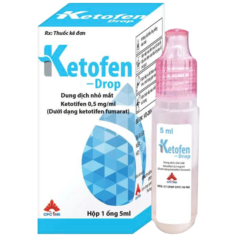 Thuốc nhỏ mắt Ketofen-Drop 0,5mg/ml điều trị viêm kết mạc chai 5ml - 
